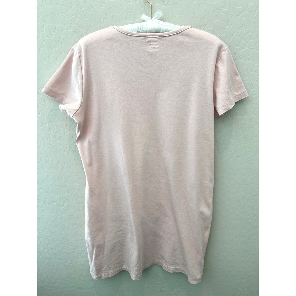 LANDS’ END Supima Cotton Pink Nightgown Sleep Shirt Lounge | Medium - Picture 4 of 7